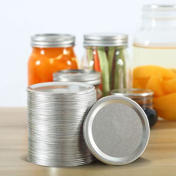 102 Canning Lids,70MM Mason Jar Lids,Seal and leak-proof Split-Type w/5 PCS Ring - Picture 2 of 12